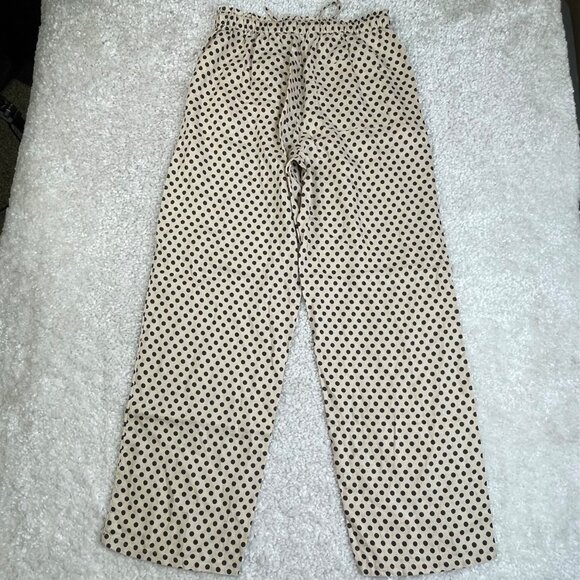 J. Crew Solei Linen Pant Polka Dot Black Beige 31" Inseam - Picture 2 of 7